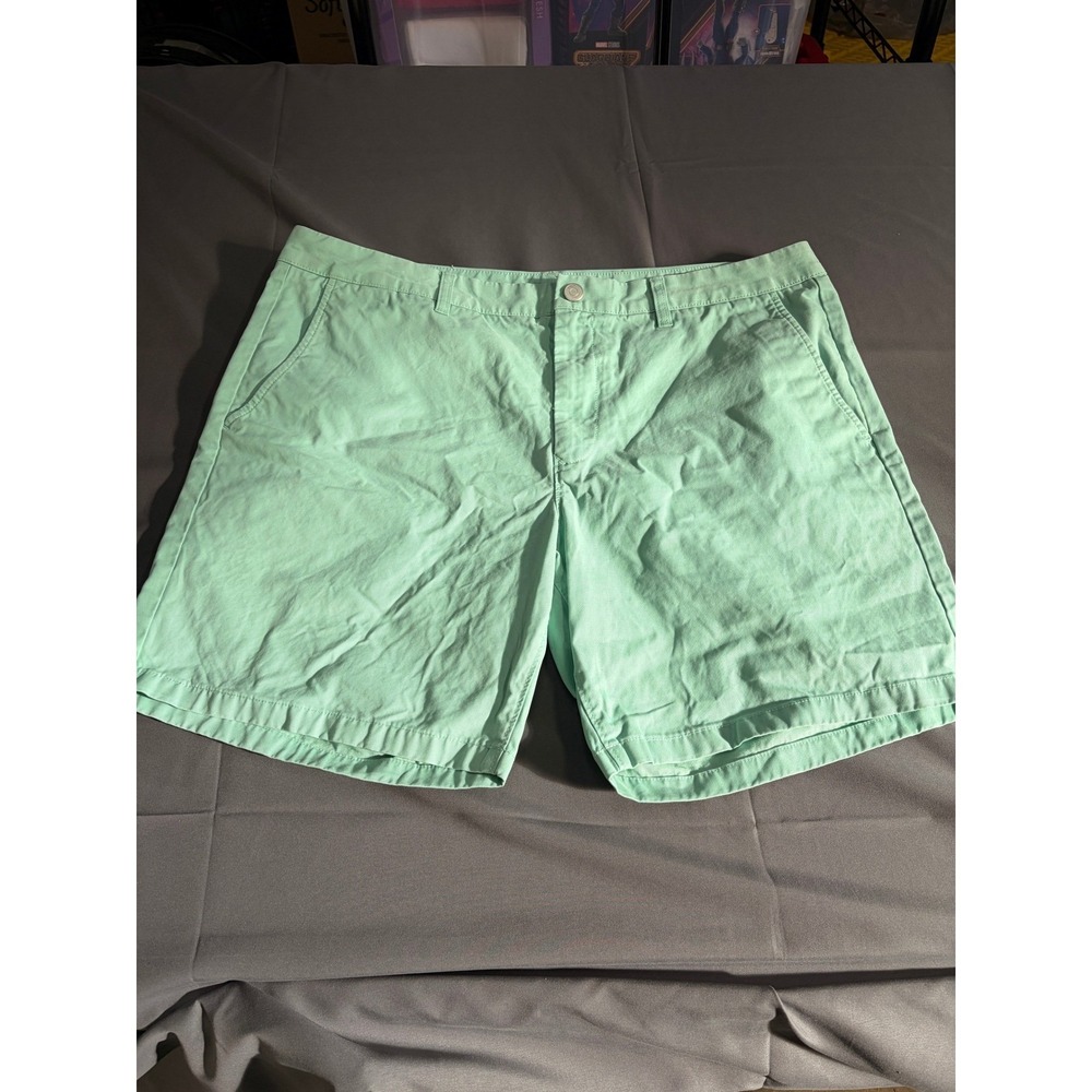 Bonobos Mens Chino Shorts 38 Mint Chip Green 7 Inch Inseam Cotton 15040